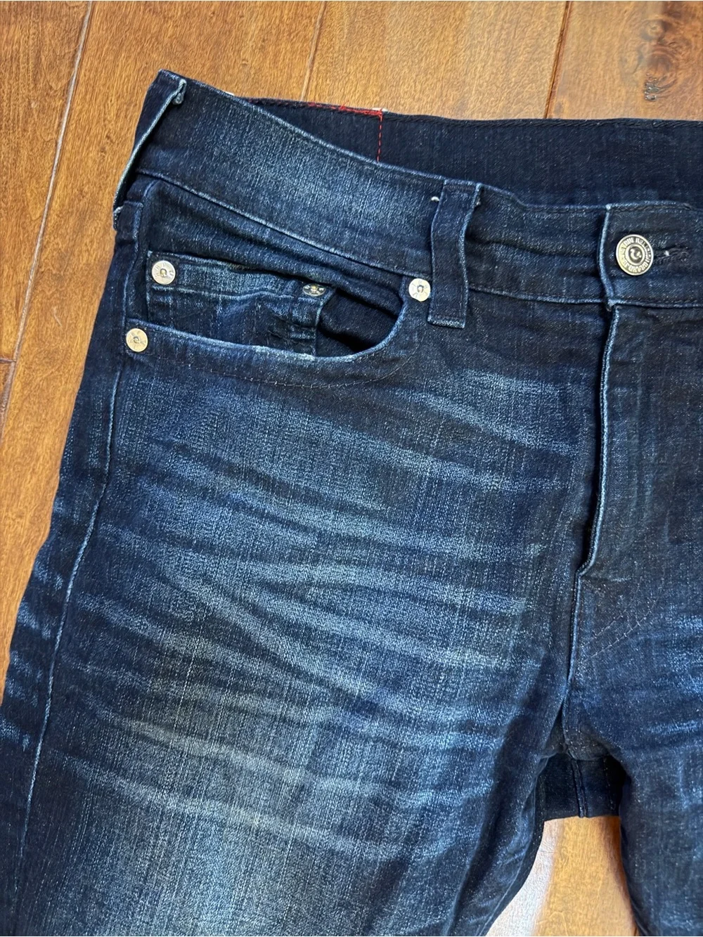 True Religion Men's Slim Straight Dark Indigo Jeans